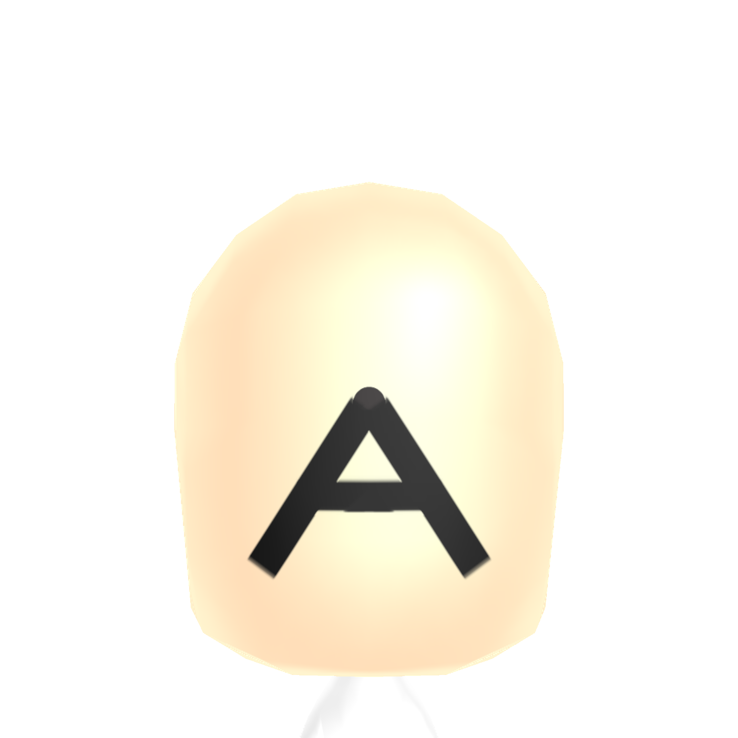 It's the letter A capitalized, recreated using the Mii Creator's facial features.